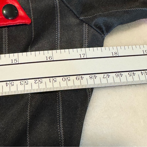 Leg Avenue medium sexy gangster dress costume red black pinstriped cosplay dress - Picture 8 of 11